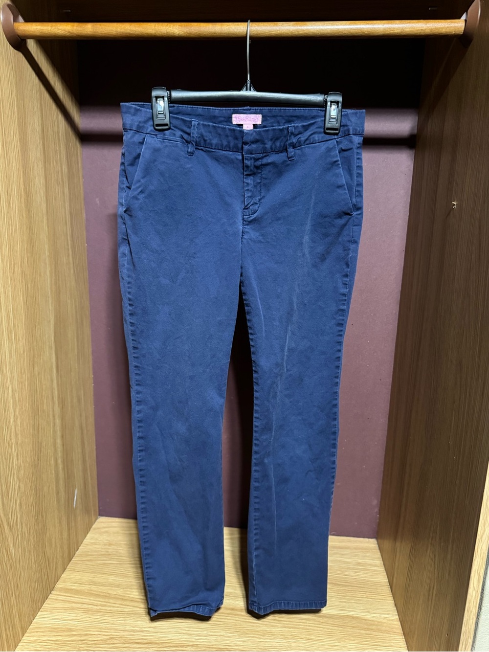 Lilly Pulitzer Navy Straight-Leg Pants Size 6